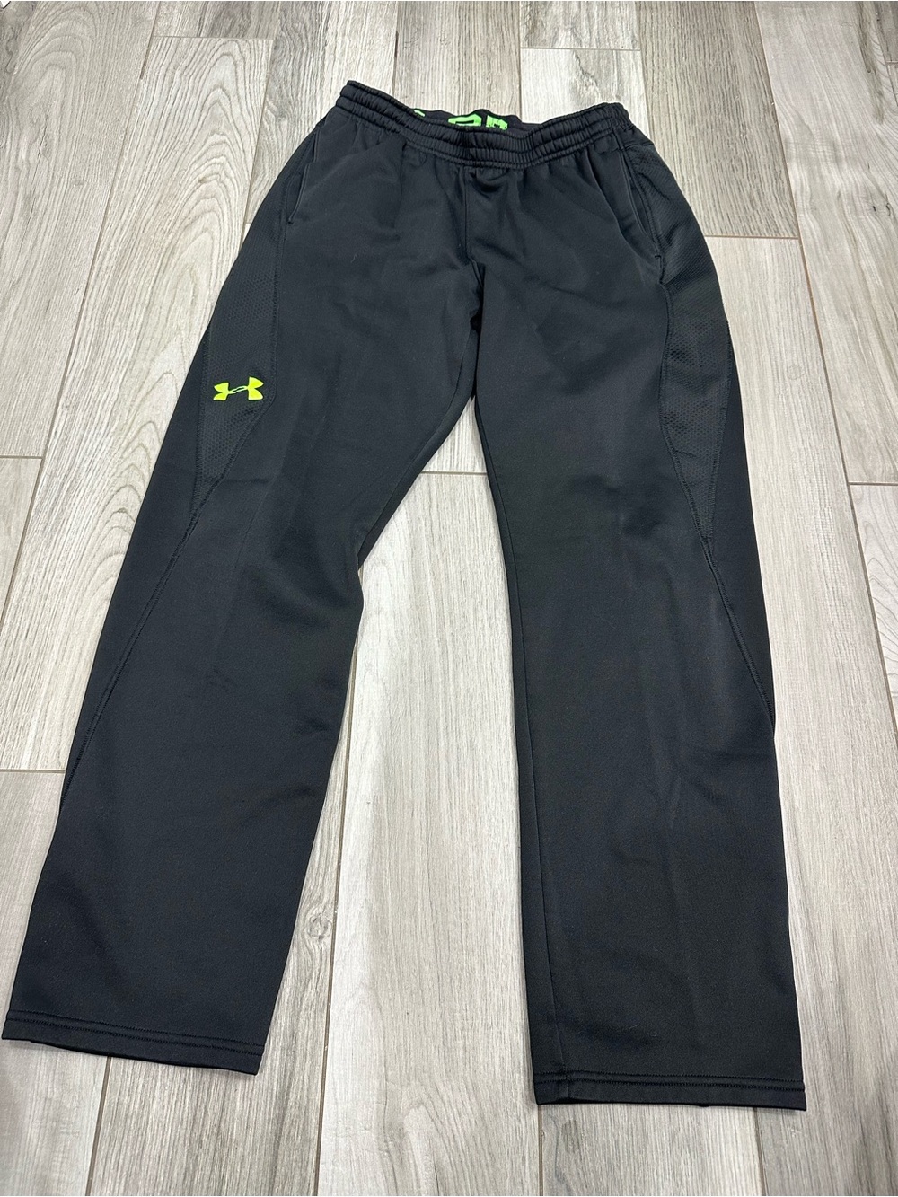 Under Armour Black Joggers with Bright Green Drawstring